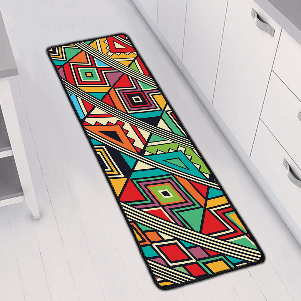 Retro African Ethnic Tribal Print Long Kitchen Mat