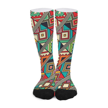 Retro African Ethnic Tribal Print Long Socks