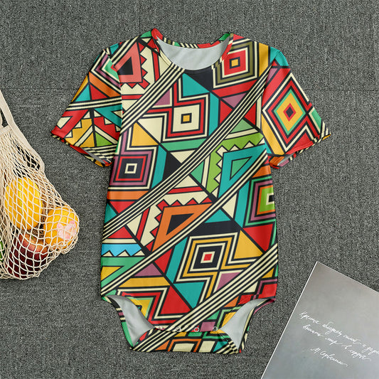 Retro African Ethnic Tribal Print Men's Bodysuit