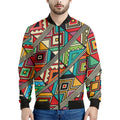 Retro African Ethnic Tribal Print Men's Bomber Jacket