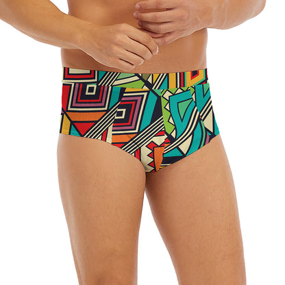 Retro African Ethnic Tribal Print Men's Briefs