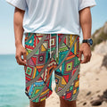 Retro African Ethnic Tribal Print Men's Cargo Shorts