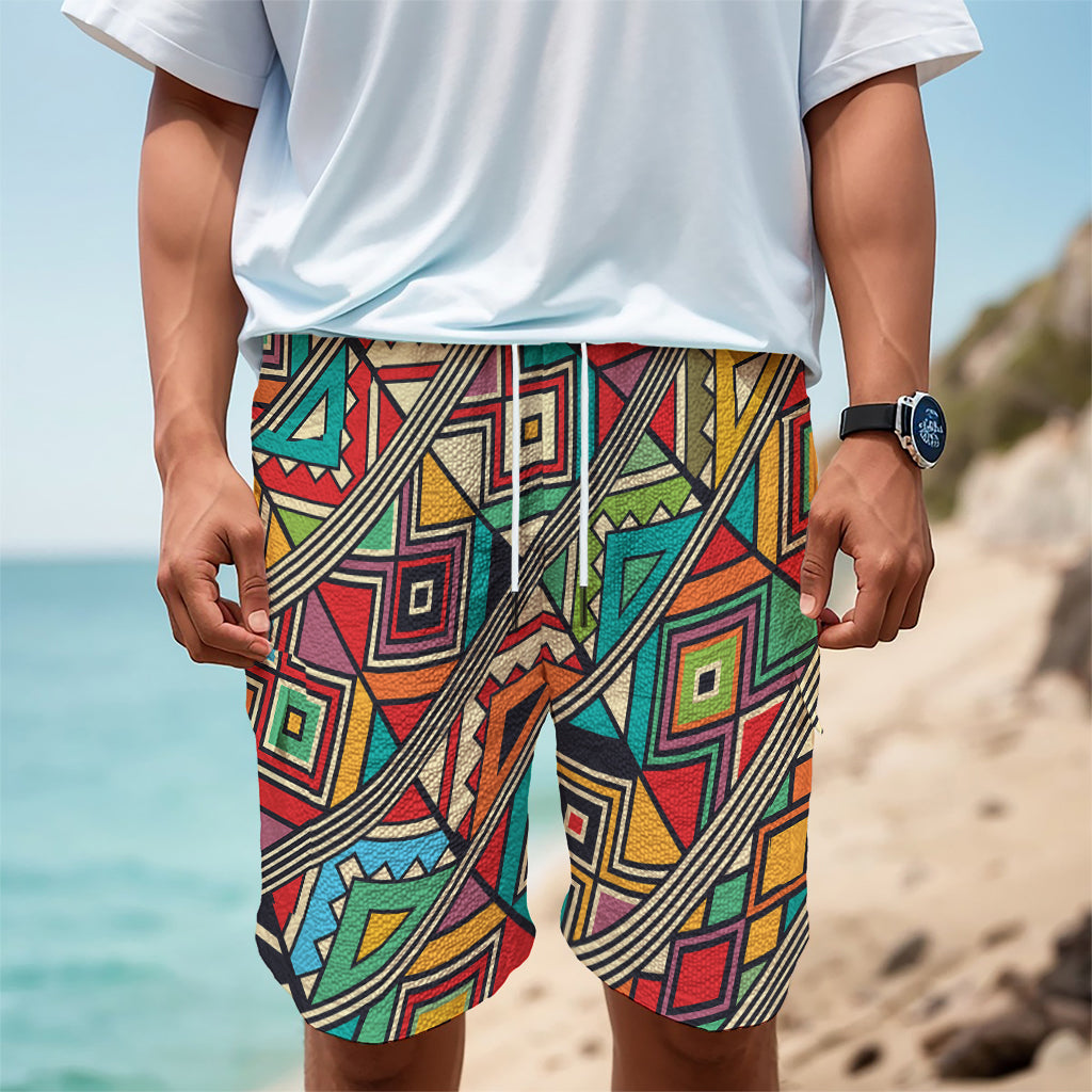 Retro African Ethnic Tribal Print Men's Cargo Shorts