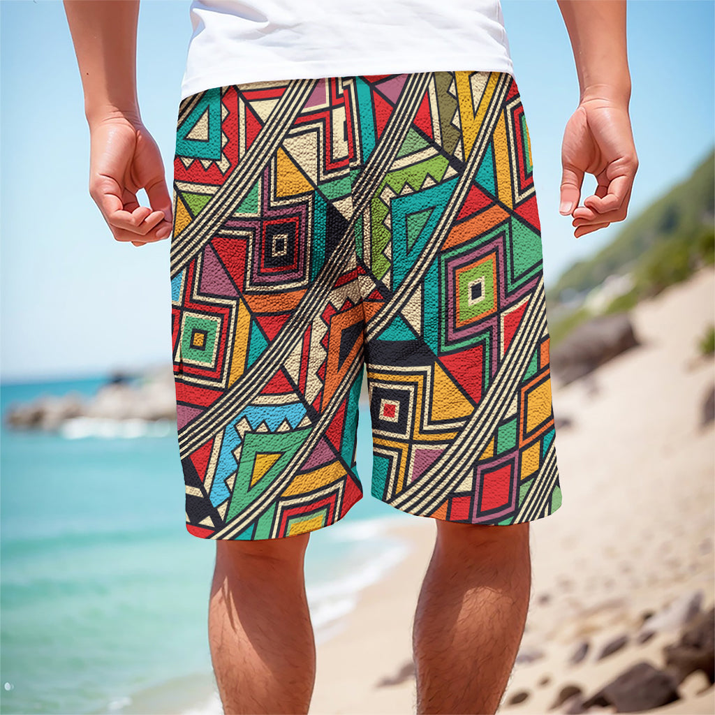 Retro African Ethnic Tribal Print Men's Cargo Shorts