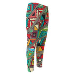 Retro African Ethnic Tribal Print Men's Compression Pants