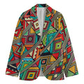 Retro African Ethnic Tribal Print Men's Cotton Blazer