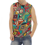 Retro African Ethnic Tribal Print Men's Fitness Tank Top