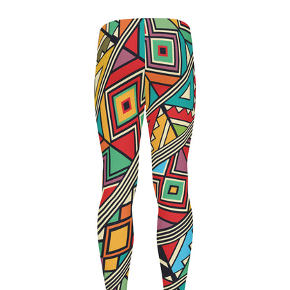 Retro African Ethnic Tribal Print Men's leggings