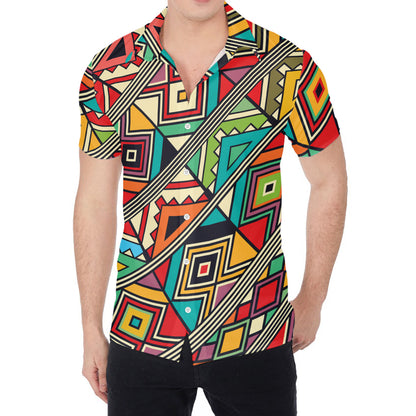 Retro African Ethnic Tribal Print Men's Shirt