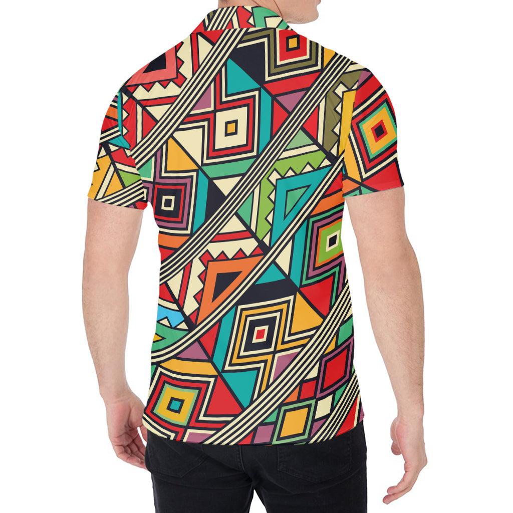 Retro African Ethnic Tribal Print Men's Shirt