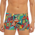Retro African Ethnic Tribal Print Men's Short Boxer Briefs