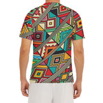 Retro African Ethnic Tribal Print Men's Short Sleeve Rash Guard