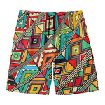 Retro African Ethnic Tribal Print Men's Swim Trunks