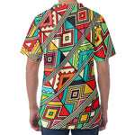 Retro African Ethnic Tribal Print Men's Velvet T-Shirt