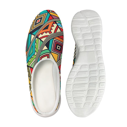 Retro African Ethnic Tribal Print Mesh Casual Shoes