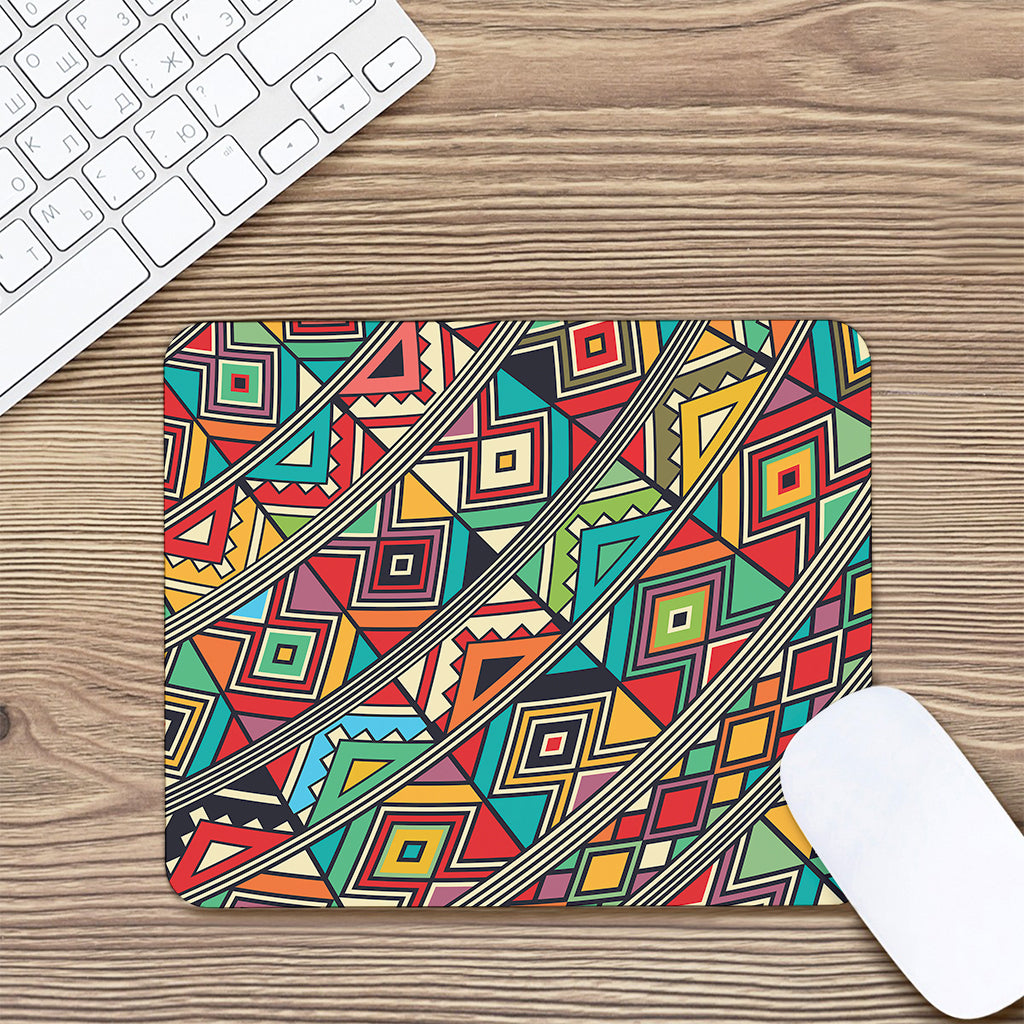 Retro African Ethnic Tribal Print Mouse Pad