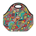 Retro African Ethnic Tribal Print Neoprene Lunch Bag