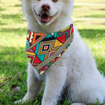 Retro African Ethnic Tribal Print Over The Collar Dog Bandana