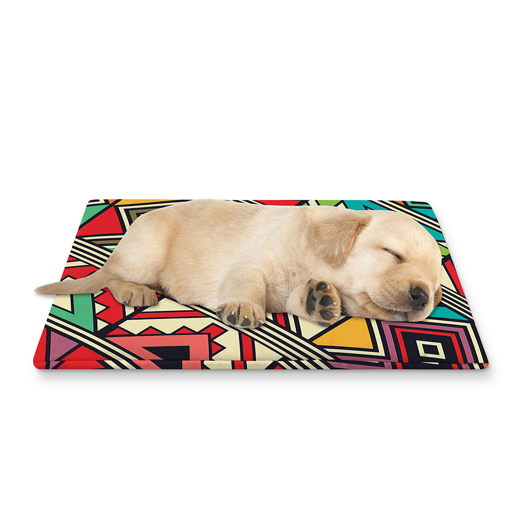 Retro African Ethnic Tribal Print Pet Cooling Mat Cover