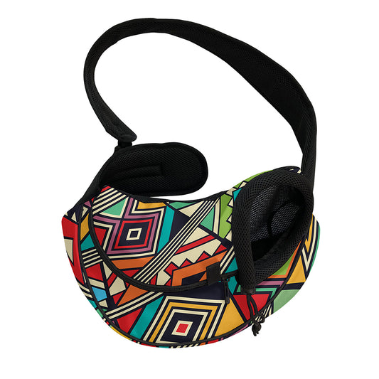 Retro African Ethnic Tribal Print Pet Sling Carrier