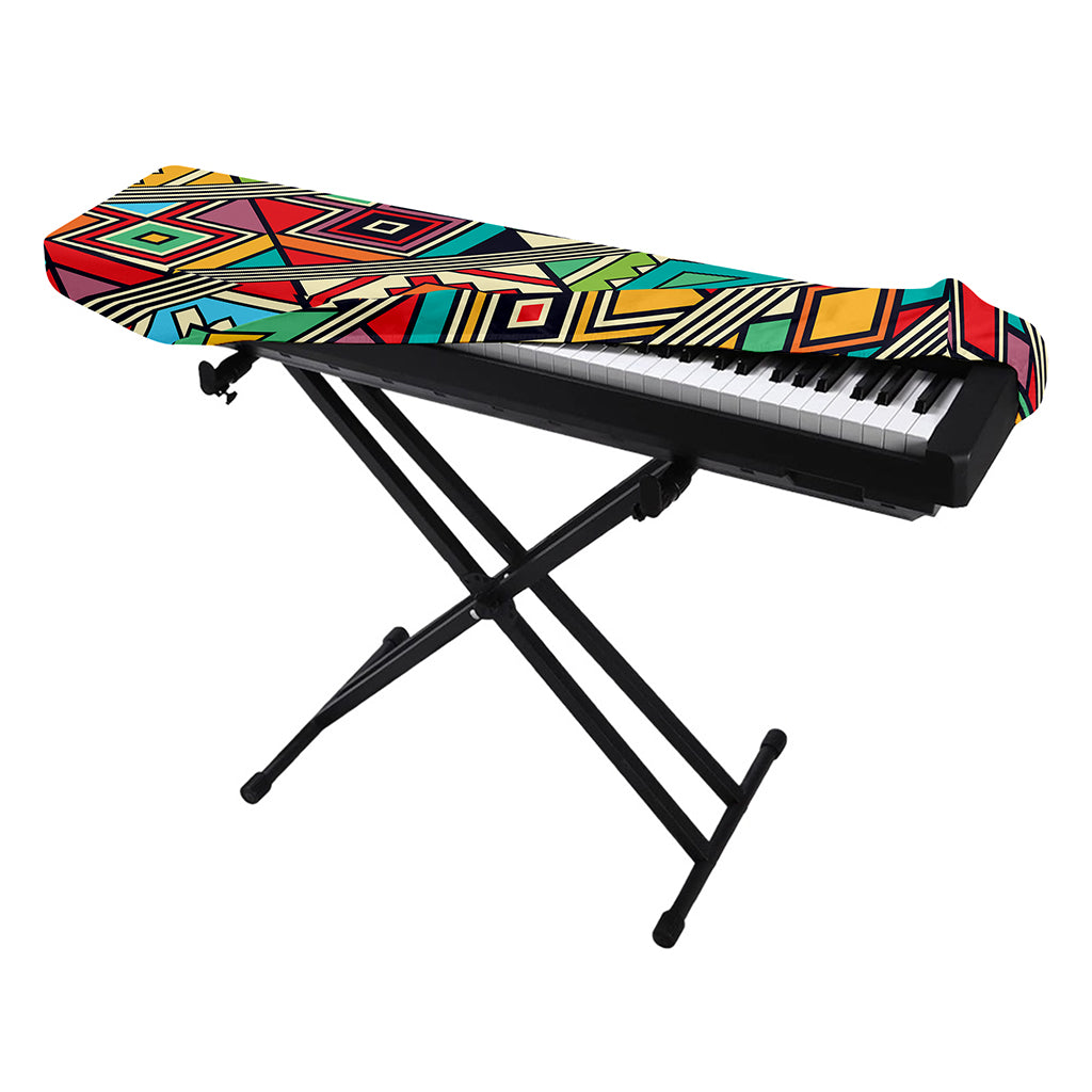 Retro African Ethnic Tribal Print Piano Keyboard Cover