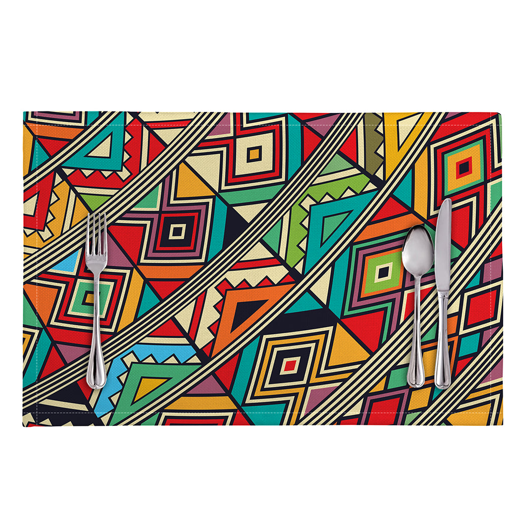 Retro African Ethnic Tribal Print Placemat
