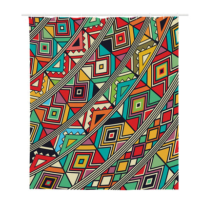 Retro African Ethnic Tribal Print Polyester Shower Curtain