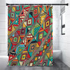 Retro African Ethnic Tribal Print Premium Shower Curtain