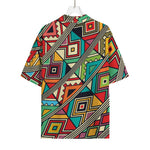 Retro African Ethnic Tribal Print Rayon Hawaiian Shirt