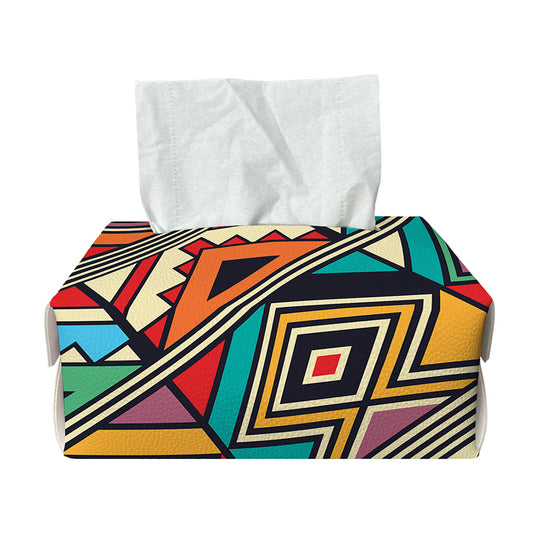 Retro African Ethnic Tribal Print Rectangle Tissue Box Cover