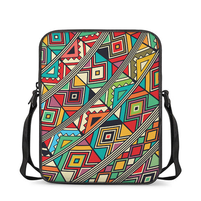 Retro African Ethnic Tribal Print Rectangular Crossbody Bag