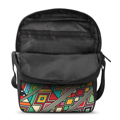 Retro African Ethnic Tribal Print Rectangular Crossbody Bag