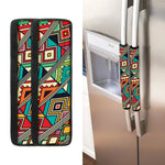 Retro African Ethnic Tribal Print Refrigerator Handle Covers