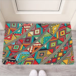 Retro African Ethnic Tribal Print Rubber Doormat