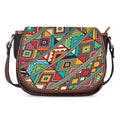 Retro African Ethnic Tribal Print Saddle Bag