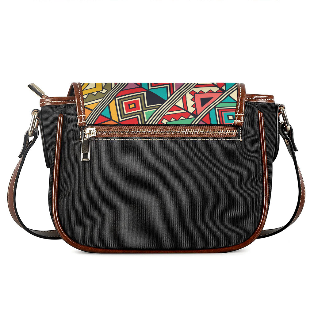 Retro African Ethnic Tribal Print Saddle Bag