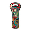 Retro African Ethnic Tribal Print Single Neoprene Wine Tote