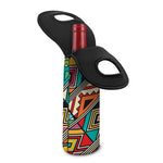 Retro African Ethnic Tribal Print Single Neoprene Wine Tote
