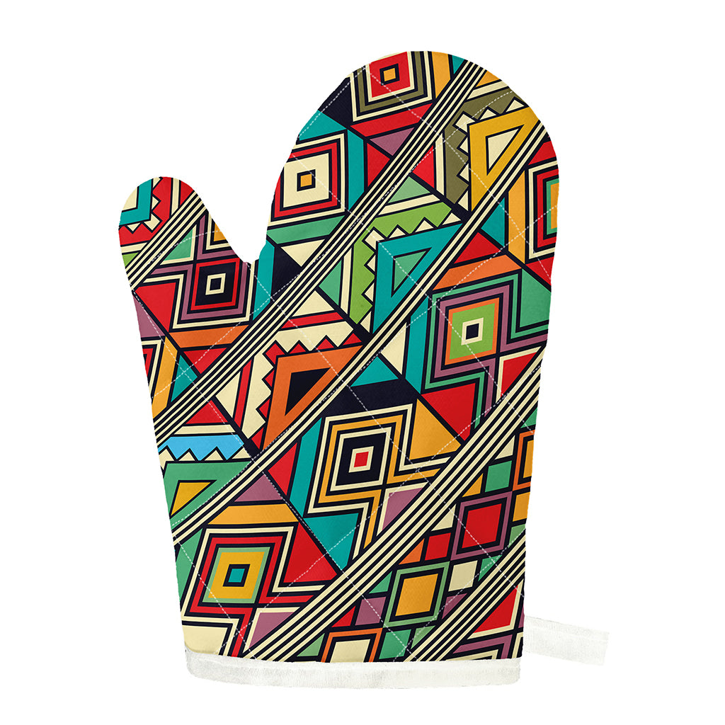 Retro African Ethnic Tribal Print Single Oven Mitt