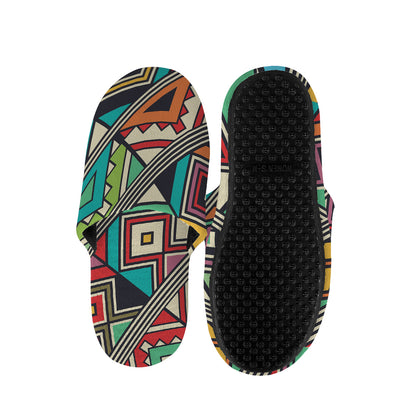 Retro African Ethnic Tribal Print Slippers