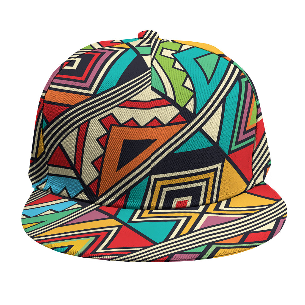 Retro African Ethnic Tribal Print Snapback Cap