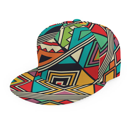 Retro African Ethnic Tribal Print Snapback Cap