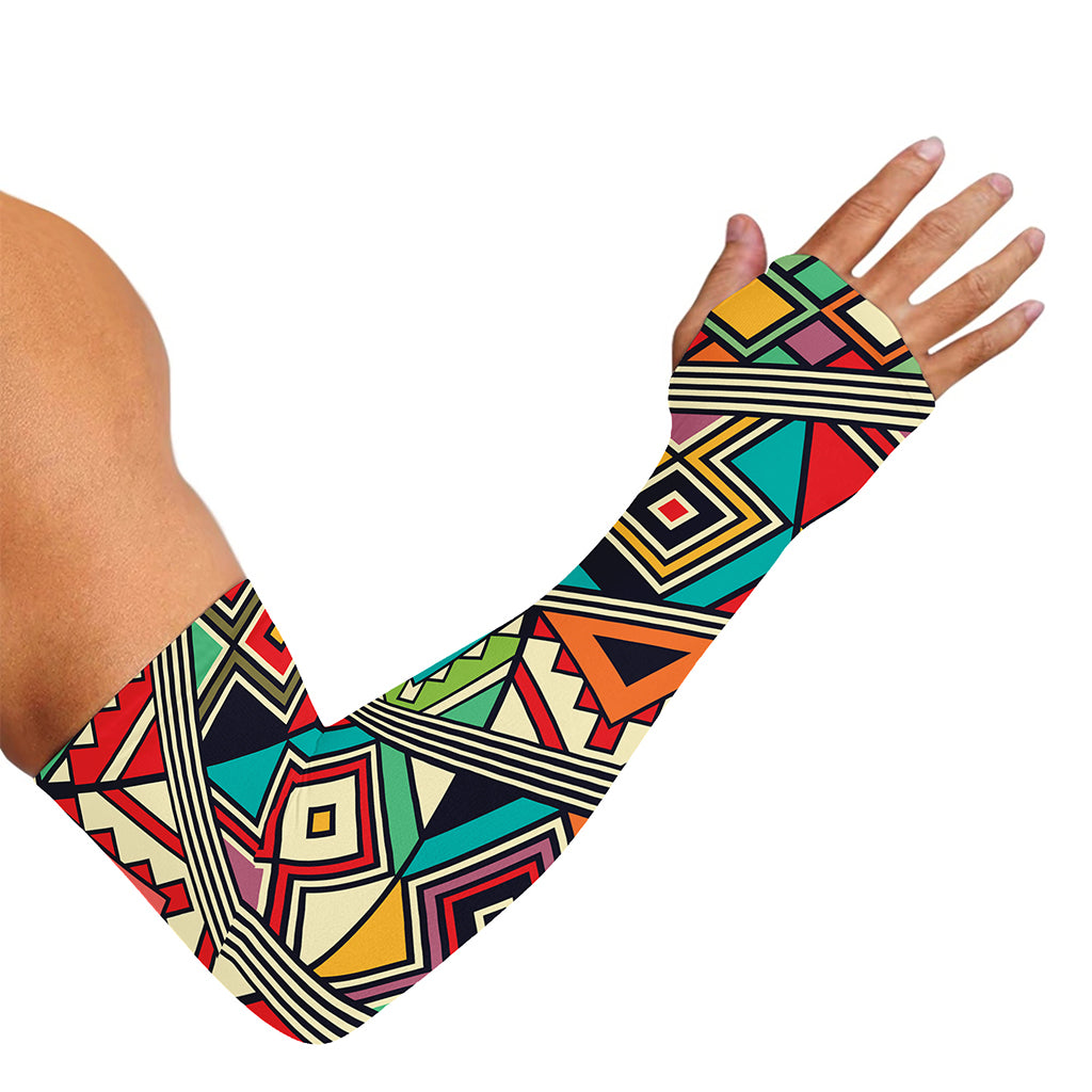 Retro African Ethnic Tribal Print Sun Protection Arm Sleeves