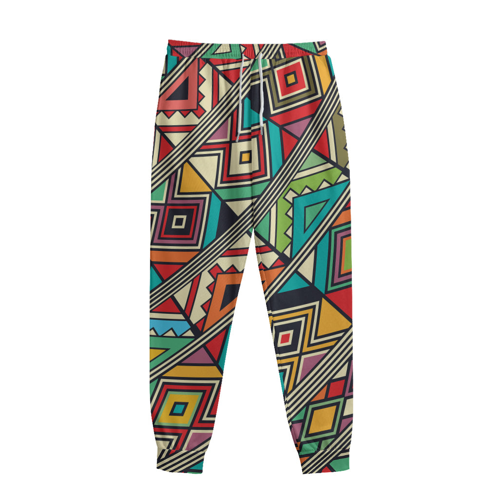 Retro African Ethnic Tribal Print Sweatpants