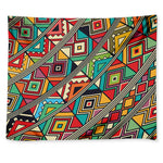 Retro African Ethnic Tribal Print Tapestry