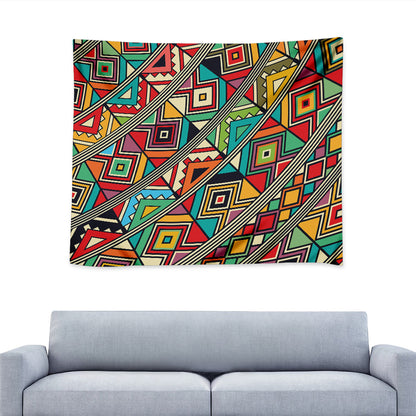 Retro African Ethnic Tribal Print Tapestry