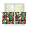 Retro African Ethnic Tribal Print Tier Curtains