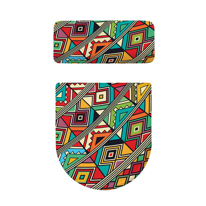 Retro African Ethnic Tribal Print Toilet Lid And Tank Cover Set