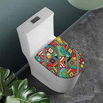 Retro African Ethnic Tribal Print Toilet Lid Cover