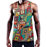 Retro African Ethnic Tribal Print Training Tank Top